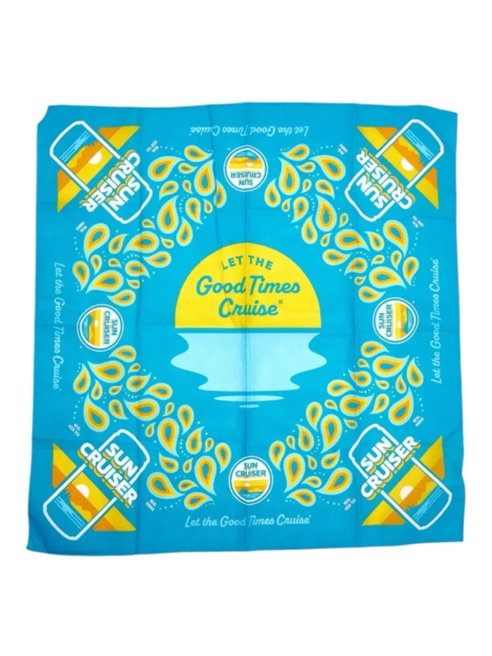 Sun Cruiser Teal and Yellow Bandana